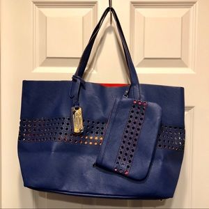 ▪️𝚂𝙾𝙻𝙳▪️NWOT Ralph Lauren Navy Laser Cut Tote